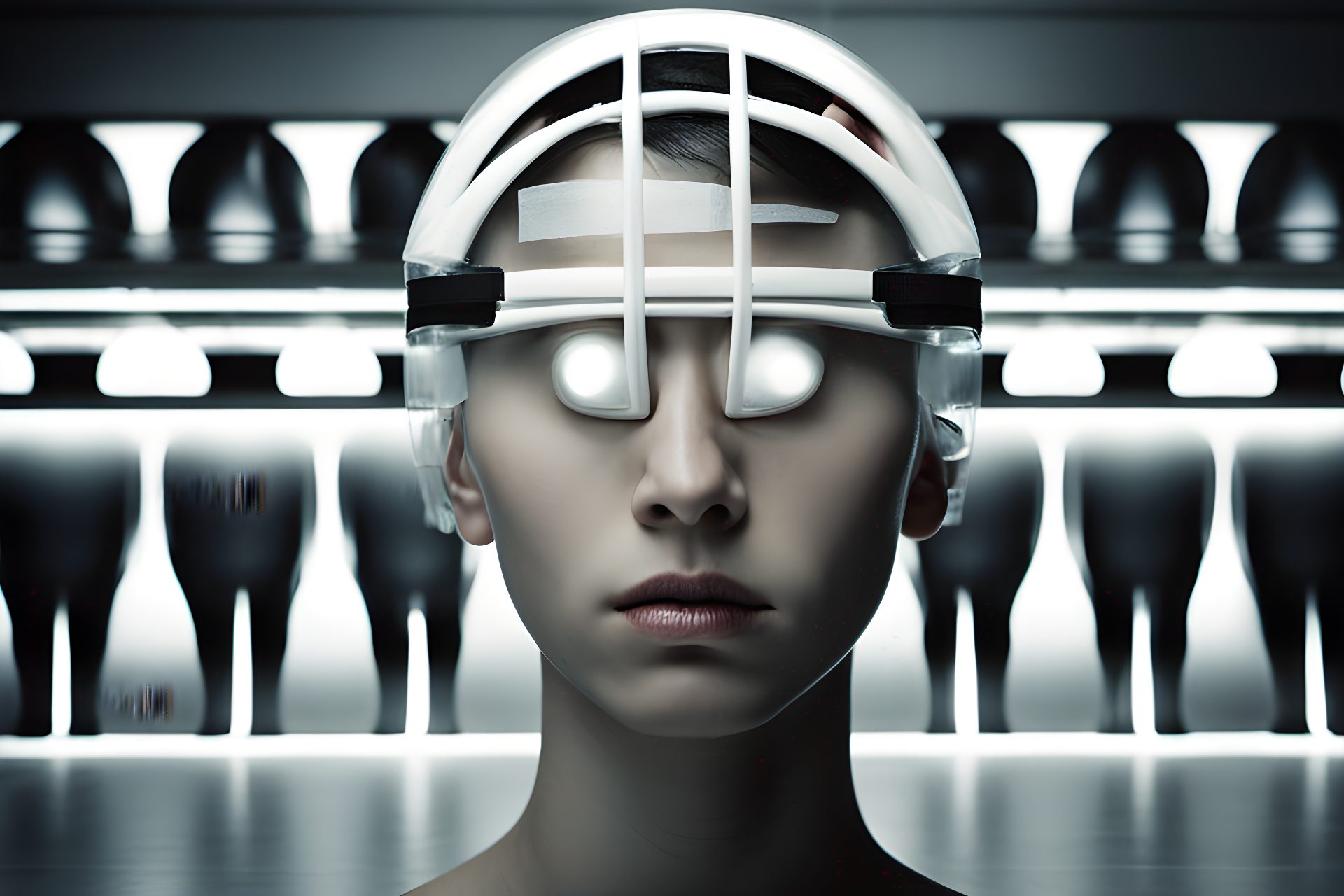 psychosis realistic photo of, award winning photograph, 50mm, futuristic